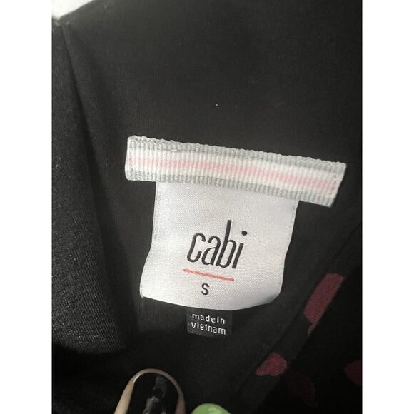 Cabi Lean Tank Black Flower Burst 4207 Small - Picture 3 of 4